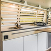 Ensemble de meubles de camping-car personnalisés en aluminium à surface mate, armoire de cuisine multifonctionnelle pour camping-car