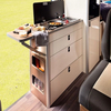 Meubles de cuisine personnalisés en aluminium léger pour camping-car, designs modernes, camping-car personnalisé avec évier
