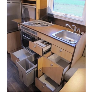 Meubles de camping-car en aluminium personnalisés, armoire de cuisine de camping-car avec tiroirs, grand espace de rangement, ventes élevées