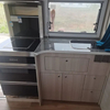 Dernière conception nordique en aluminium randonnée vw rv armoires de cuisine camping léger en aluminium rv mobilier