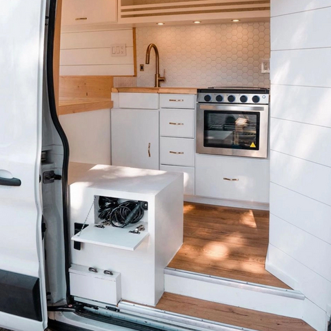 Armoire de cuisine RV de haute qualité avec tiroirs, panneau en nid d'abeille en aluminium, accessoires de camping-car