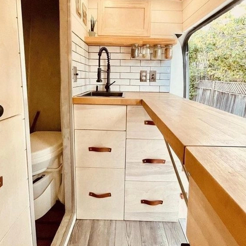 Armoire de cuisine en aluminium léger et économique, meuble multifonction pour camping-car, caravane, camping-car