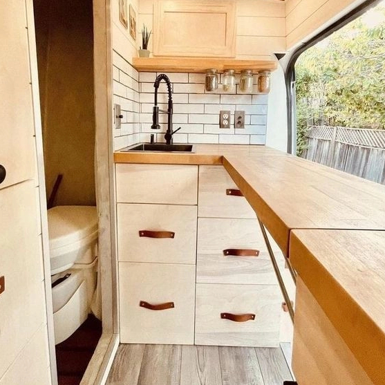 Armoire de cuisine en aluminium léger et économique, meuble multifonction pour camping-car, caravane, camping-car