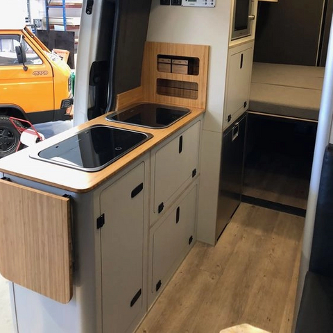 Armoire de cuisine multifonction pour camping-car, avec tiroirs de rangement, panneau en nid d'abeille en aluminium, accessoires de camping-car